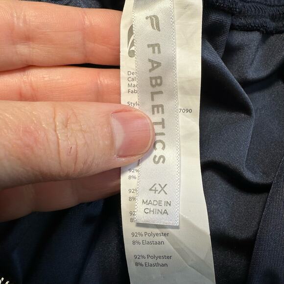 Fabletics Velour Zip-Up Wide Leg One Piece Jumpsuit Blue 4X - Picture 11 of 15